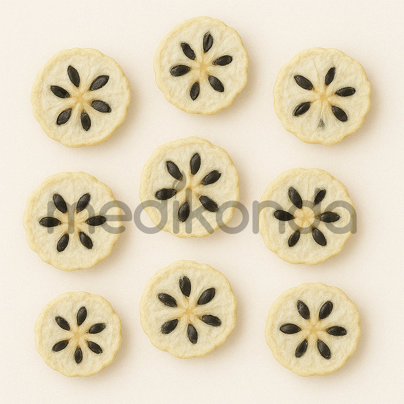 Freeze Dried Custard Apple Fruit Slices for Ice Cream, Juice and Smoothie Toppings