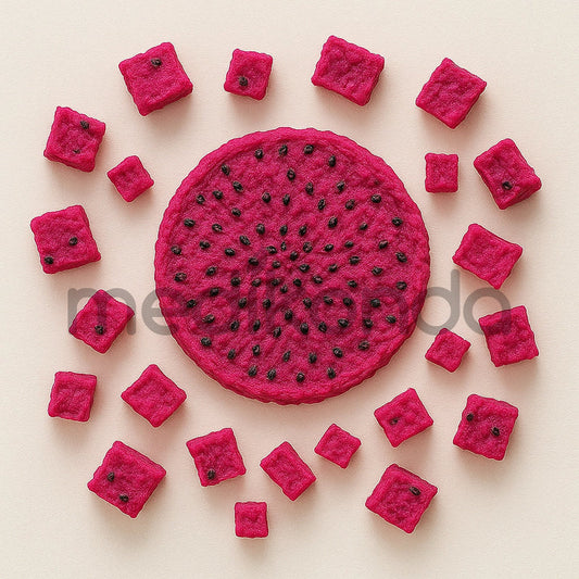 Freeze Dried Dragon Fruit Slices Chunks