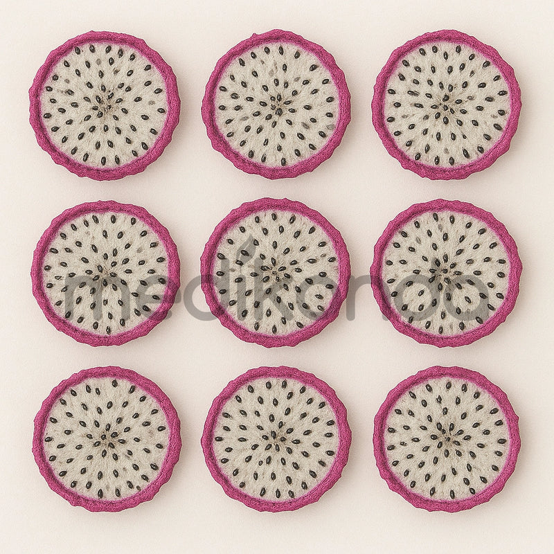 Freeze Dried Dragon Fruit Slices for Ice Cream, Juice and Smoothie Toppings