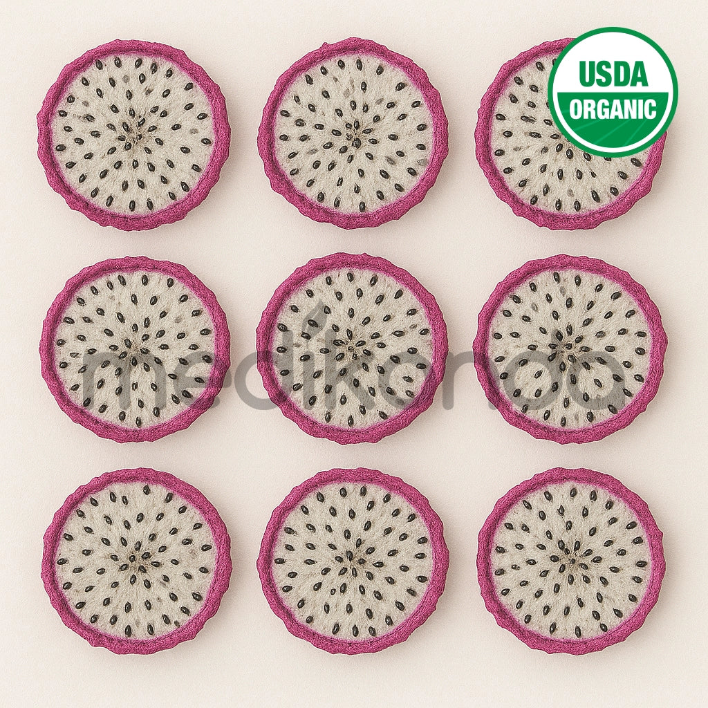 Freeze Dried Dragon Fruit Slices for Ice Cream, Juice and Smoothie Toppings