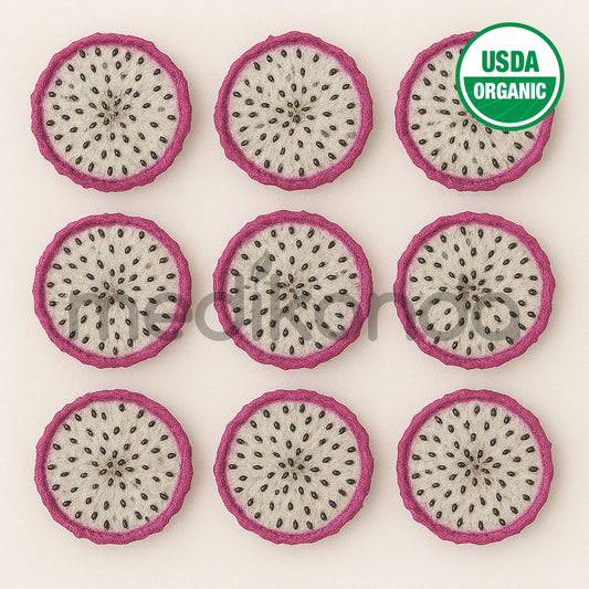 Freeze Dried Dragon Fruit Slices for Ice Cream, Juice and Smoothie Toppings