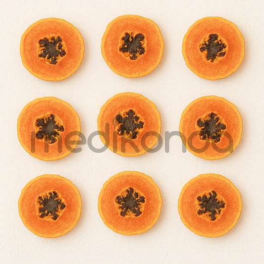Freeze Dried Papaya Fruit Slices for Ice Cream, Juice and Smoothie Toppings